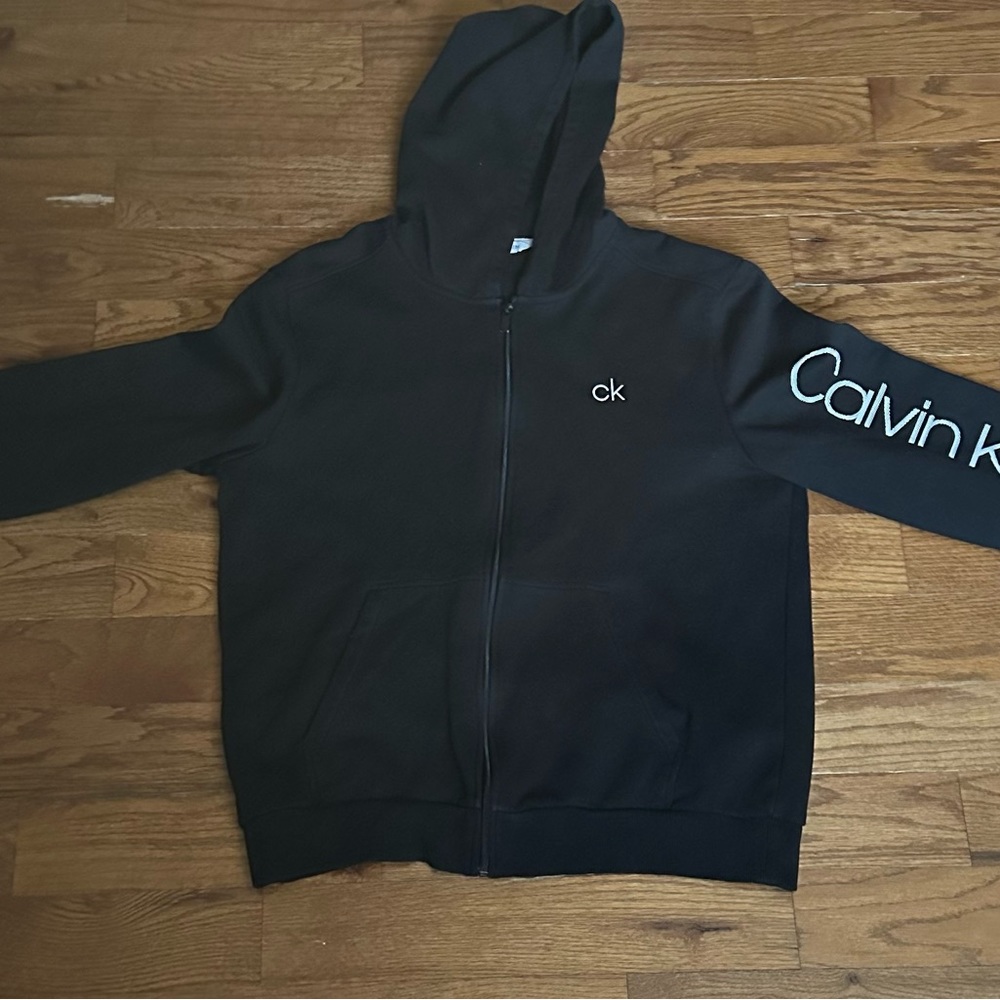 Black Calvin Klein jacket.